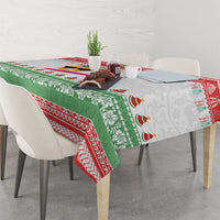 Hawaiian Mele Kalikimaka Tablecloth Funny Pineapple Surfing with Map Christmas Stripe Elements LT03 - Polynesian Pride