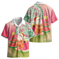 Hawaiian Watermelon Mele Kalikimaka Kid Hawaiian Shirt Tropical Tribal Pattern with Funny Santa Claus LT03 - Polynesian Pride