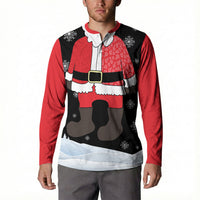 Polynesian Santa Claus Costume Funny Button Sweatshirt LT03 - Polynesian Pride