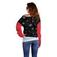 Polynesian Santa Claus Costume Funny Off Shoulder Sweater LT03 - Polynesian Pride