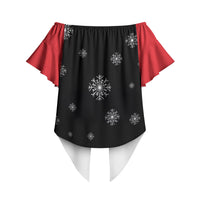 Polynesian Santa Claus Costume Funny Off Shoulder Wrap Waist Top LT03 - Polynesian Pride
