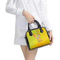 Hawaiian Mango Mele Kalikimaka Shoulder Handbag Santa Claus Surfing with Turtle Mango Christmas LT03 - Polynesian Pride