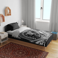 Hawaiian Turtle and Shark Bedding Set Kakau Tribal with Polynesian Pattern Black Color LT03 - Polynesian Pride