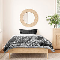 Hawaiian Turtle and Shark Bedding Set Kakau Tribal with Polynesian Pattern Black Color LT03 - Polynesian Pride