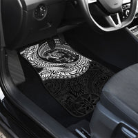 Hawaiian Turtle and Shark Car Mats Kakau Tribal with Polynesian Pattern Black Color LT03 - Polynesian Pride