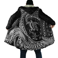 Hawaiian Turtle and Shark Cloak Kakau Tribal with Polynesian Pattern Black Color LT03 - Polynesian Pride
