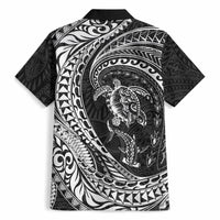 Hawaiian Turtle and Shark Hawaiian Shirt Kakau Tribal with Polynesian Pattern Black Color LT03 - Polynesian Pride