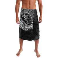 Hawaiian Turtle and Shark Lavalava Kakau Tribal with Polynesian Pattern Black Color LT03 Black - Polynesian Pride