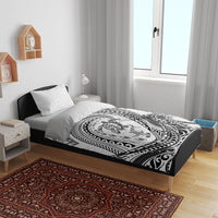 Hawaiian Turtle and Shark Bedding Set Kakau Tribal with Polynesian Pattern White Color LT03 - Polynesian Pride