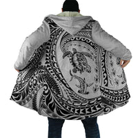 Hawaiian Turtle and Shark Cloak Kakau Tribal with Polynesian Pattern White Color LT03 - Polynesian Pride