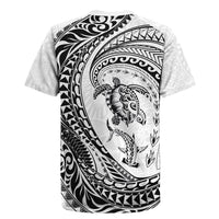 Hawaiian Turtle and Shark Rugby Jersey Kakau Tribal with Polynesian Pattern White Color LT03 - Polynesian Pride