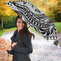 Hawaiian Turtle and Shark Umbrella Kakau Tribal with Polynesian Pattern White Color LT03 - Polynesian Pride