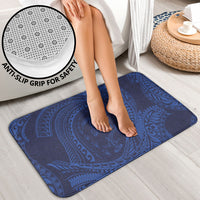 Hawaiian Turtle and Shark Bathroom Set Kakau Tribal with Polynesian Pattern Blue Color LT03 - Polynesian Pride