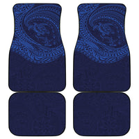 Hawaiian Turtle and Shark Car Mats Kakau Tribal with Polynesian Pattern Blue Color LT03 - Polynesian Pride