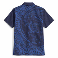 Hawaiian Turtle and Shark Hawaiian Shirt Kakau Tribal with Polynesian Pattern Blue Color LT03 - Polynesian Pride