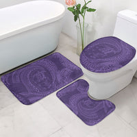 Hawaiian Turtle and Shark Bathroom Set Kakau Tribal with Polynesian Pattern Purple Color LT03 - Polynesian Pride
