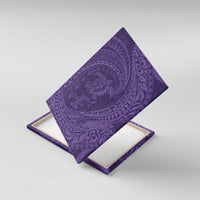 Hawaiian Turtle and Shark Canvas Wall Art Kakau Tribal with Polynesian Pattern Purple Color LT03 With Frame Purple - Polynesian Pride
