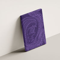 Hawaiian Turtle and Shark Canvas Wall Art Kakau Tribal with Polynesian Pattern Purple Color LT03 - Polynesian Pride