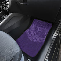 Hawaiian Turtle and Shark Car Mats Kakau Tribal with Polynesian Pattern Purple Color LT03 - Polynesian Pride