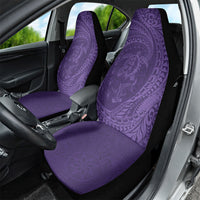Hawaiian Turtle and Shark Car Seat Cover Kakau Tribal with Polynesian Pattern Purple Color LT03 - Polynesian Pride