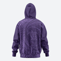 Hawaiian Turtle and Shark Hoodie Kakau Tribal with Polynesian Pattern Purple Color LT03 - Polynesian Pride