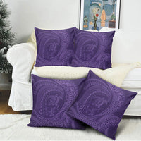 Hawaiian Turtle and Shark Pillow Cover Kakau Tribal with Polynesian Pattern Purple Color LT03 - Polynesian Pride