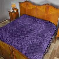 Hawaiian Turtle and Shark Quilt Kakau Tribal with Polynesian Pattern Purple Color LT03 - Polynesian Pride