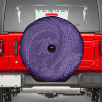 Hawaiian Turtle and Shark Spare Tire Cover Kakau Tribal with Polynesian Pattern Purple Color LT03 - Polynesian Pride