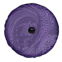 Hawaiian Turtle and Shark Spare Tire Cover Kakau Tribal with Polynesian Pattern Purple Color LT03 - Polynesian Pride