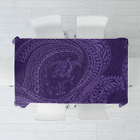 Hawaiian Turtle and Shark Tablecloth Kakau Tribal with Polynesian Pattern Purple Color LT03 Purple - Polynesian Pride