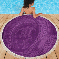 Hawaiian Turtle and Shark Beach Blanket Kakau Tribal with Polynesian Pattern Pink Color LT03 - Polynesian Pride
