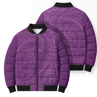 Hawaiian Turtle and Shark Bomber Puffer Jacket Kakau Tribal with Polynesian Pattern Pink Color LT03 - Polynesian Pride