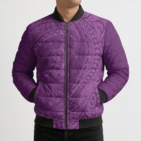 Hawaiian Turtle and Shark Bomber Puffer Jacket Kakau Tribal with Polynesian Pattern Pink Color LT03 - Polynesian Pride