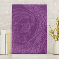 Hawaiian Turtle and Shark Canvas Wall Art Kakau Tribal with Polynesian Pattern Pink Color LT03 Without Frame Pink - Polynesian Pride