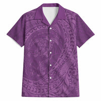 Hawaiian Turtle and Shark Hawaiian Shirt Kakau Tribal with Polynesian Pattern Pink Color LT03 Pink - Polynesian Pride