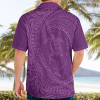 Hawaiian Turtle and Shark Hawaiian Shirt Kakau Tribal with Polynesian Pattern Pink Color LT03 - Polynesian Pride