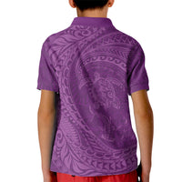 Hawaiian Turtle and Shark Kid Polo Shirt Kakau Tribal with Polynesian Pattern Pink Color LT03 - Polynesian Pride