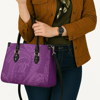 Hawaiian Turtle and Shark Leather Bag Kakau Tribal with Polynesian Pattern Pink Color LT03 - Polynesian Pride