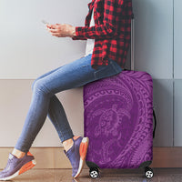 Hawaiian Turtle and Shark Luggage Cover Kakau Tribal with Polynesian Pattern Pink Color LT03 - Polynesian Pride