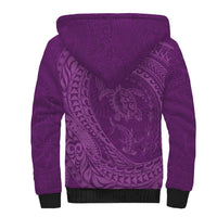 Hawaiian Turtle and Shark Sherpa Hoodie Kakau Tribal with Polynesian Pattern Pink Color LT03 - Polynesian Pride