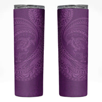 Hawaiian Turtle and Shark Skinny Tumbler Kakau Tribal with Polynesian Pattern Pink Color LT03 Pink - Polynesian Pride