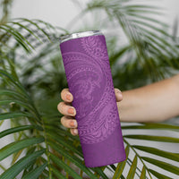 Hawaiian Turtle and Shark Skinny Tumbler Kakau Tribal with Polynesian Pattern Pink Color LT03 - Polynesian Pride