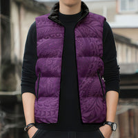Hawaiian Turtle and Shark Sleeveless Puffer Jacket Kakau Tribal with Polynesian Pattern Pink Color LT03 - Polynesian Pride