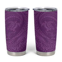 Hawaiian Turtle and Shark Tumbler Cup Kakau Tribal with Polynesian Pattern Pink Color LT03 Pink - Polynesian Pride