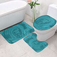 Hawaiian Turtle and Shark Bathroom Set Kakau Tribal with Polynesian Pattern Turquoise Color LT03 - Polynesian Pride
