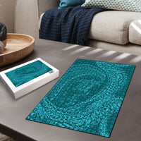 Hawaiian Turtle and Shark Puzzle Kakau Tribal with Polynesian Pattern Turquoise Color LT03 - Polynesian Pride