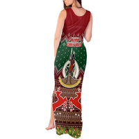 Vanuatu Christmas Tank Maxi Dress Pig Tusk Beautiful Merry Xmas Snowflake LT03 - Polynesian Pride