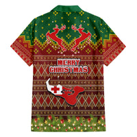 Tonga Christmas Family Matching Tank Maxi Dress and Hawaiian Shirt Coat of Arms and Map Beautiful Merry Xmas Snowflake LT03 - Polynesian Pride