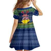Niue Christmas Family Matching Long Sleeve Bodycon Dress and Hawaiian Shirt Coat of Arms and Map Beautiful Merry Xmas Snowflake LT03 - Polynesian Pride