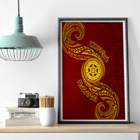 Tonga Ha'apai High School Canvas Wall Art Ngatu and Maori Ethnic Tribal Pattern LT03 - Polynesian Pride